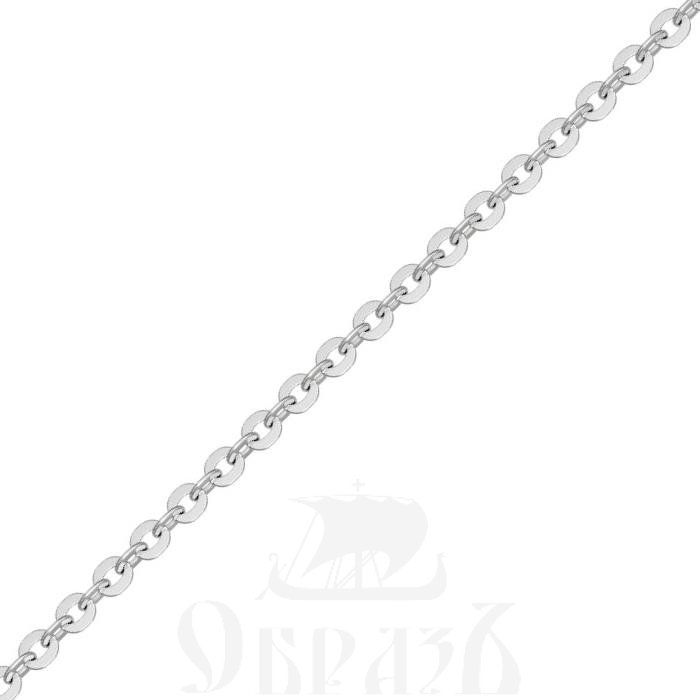 цепь плетение "ролло батута" серебро 925 пробы с родиевым покрытием (арт. нц 22-039-3 d0,35)